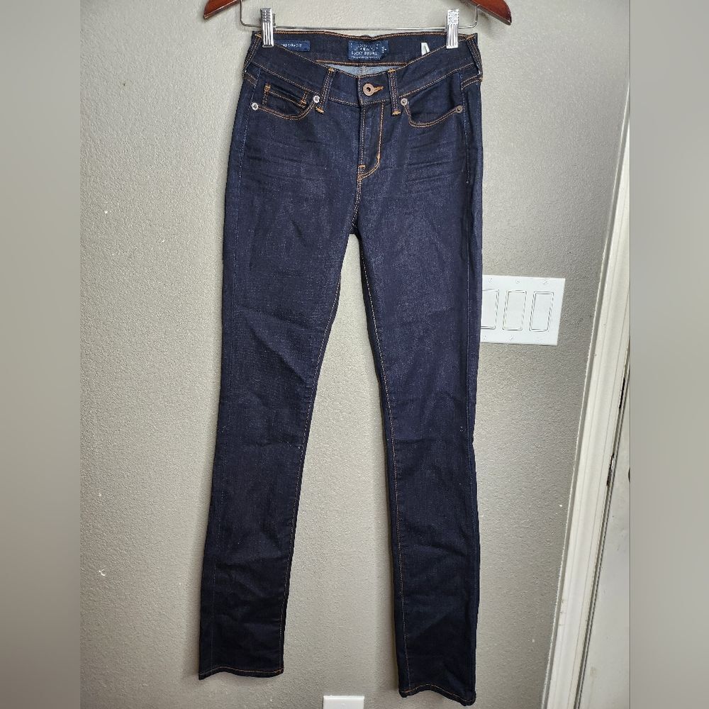 Lucky brand mid rise dark‎ denim jeans